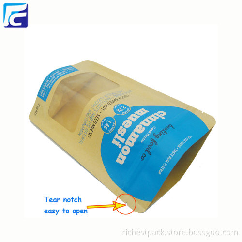 Wholesale Kraft Paper Mylar Bags With Ziplock